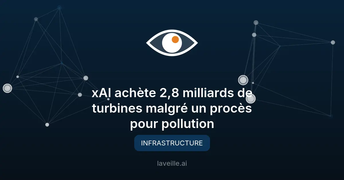 xAI achète 2,8 milliards de turbines malgré un procès pour pollution