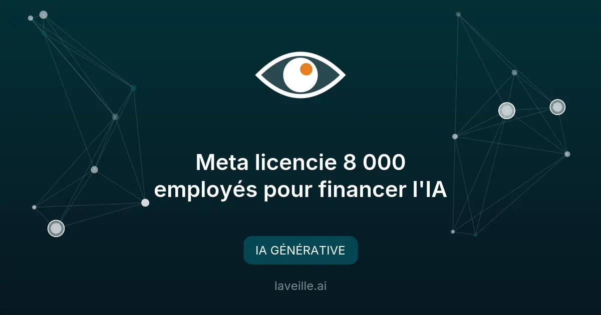 Meta licencie 8 000 employés pour financer l'IA