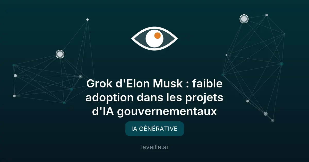 Grok d'Elon Musk : faible adoption dans les projets d'IA gouvernementaux