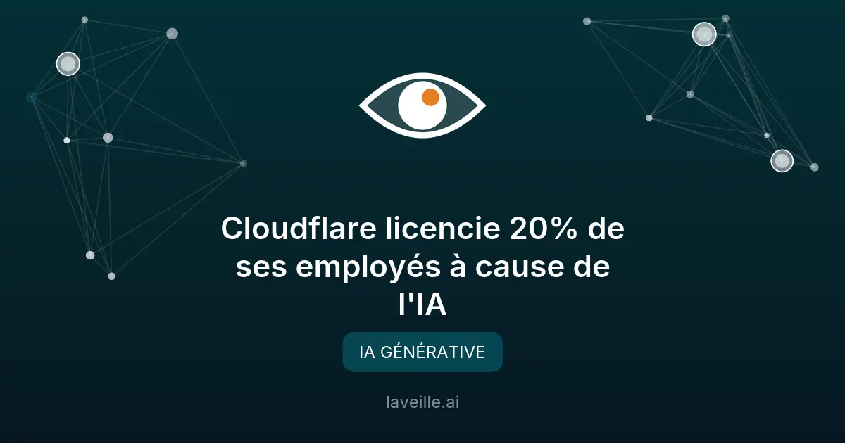 Cloudflare licencie 20% de ses employés à cause de l'IA
