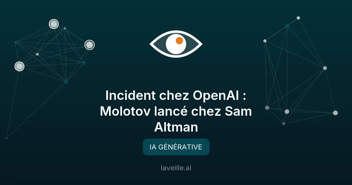 Incident chez OpenAI : Molotov lancé chez Sam Altman