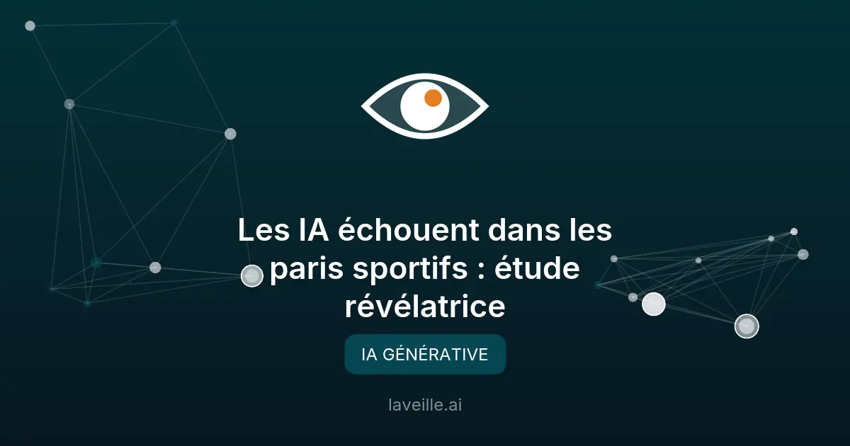 Les IA échouent dans les paris sportifs : étude révélatrice