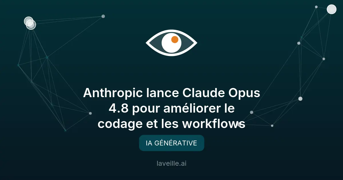 Anthropic lance Claude Opus 4.8 pour améliorer le codage et les workflows