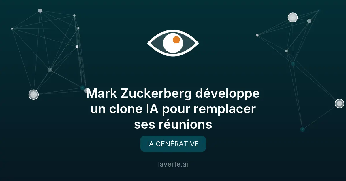 Mark Zuckerberg développe un clone IA pour remplacer ses réunions