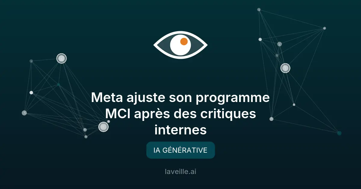 Meta ajuste son programme MCI après des critiques internes