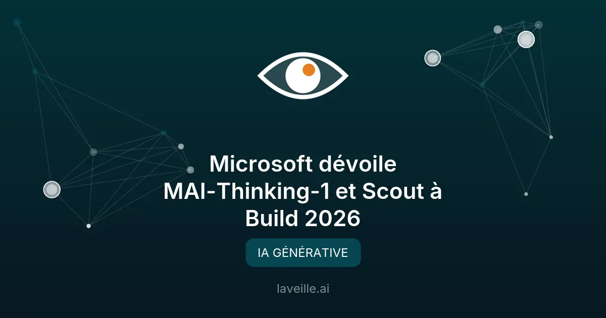 Microsoft dévoile MAI-Thinking-1 et Scout à Build 2026