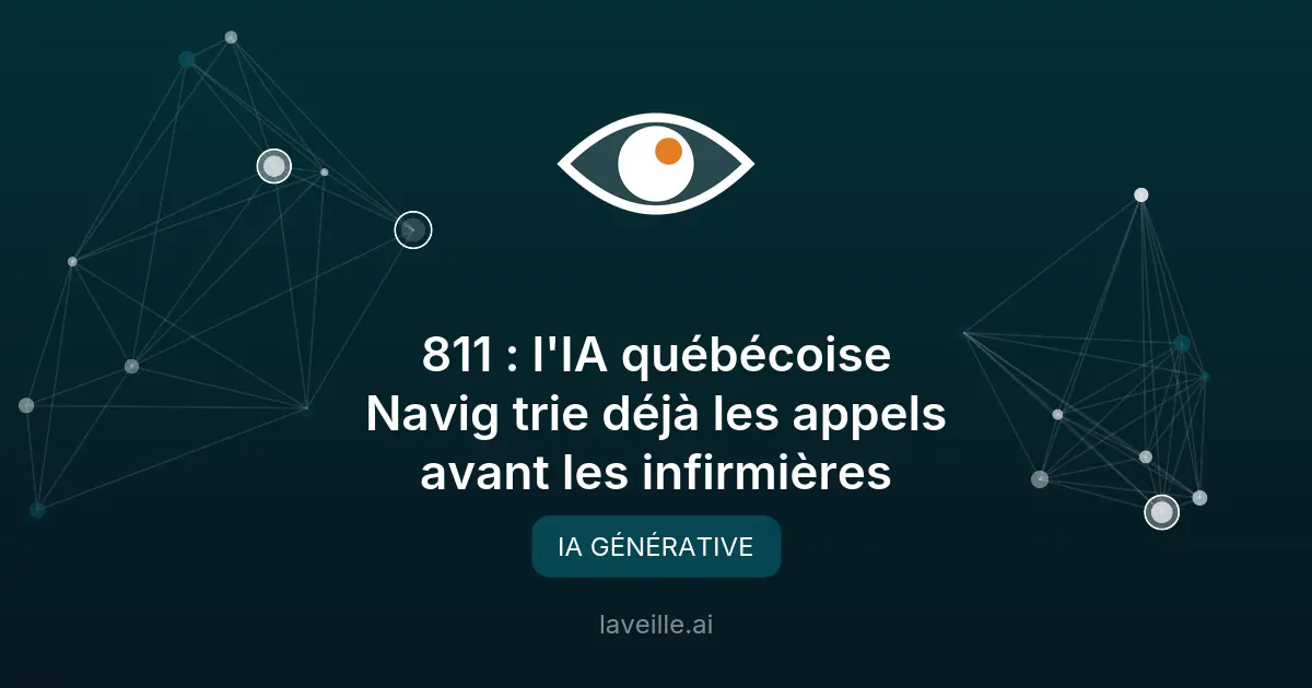811 : l'IA québécoise Navig trie déjà les appels avant les infirmières