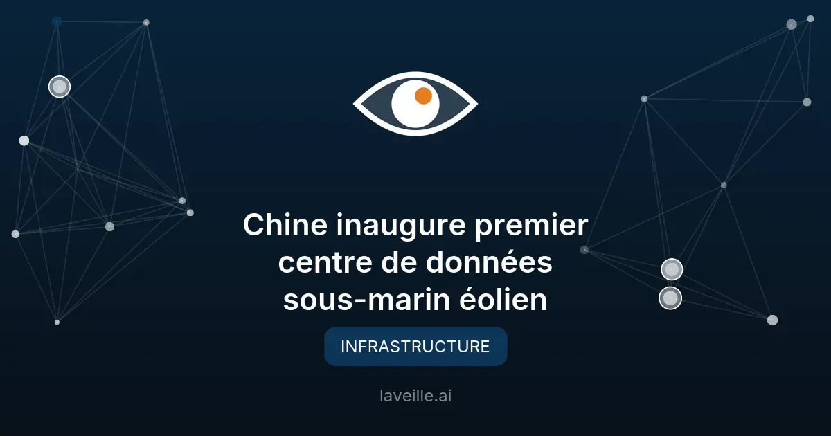Chine inaugure premier centre de données sous-marin éolien