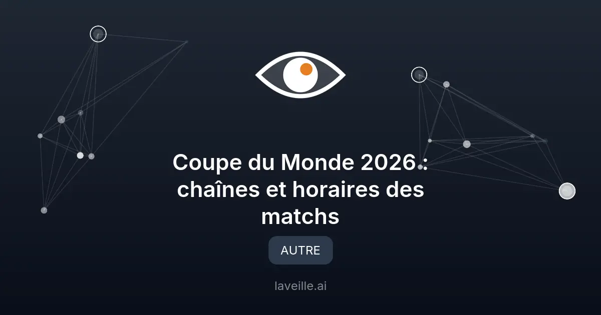 Coupe du Monde 2026 : chaînes et horaires des matchs