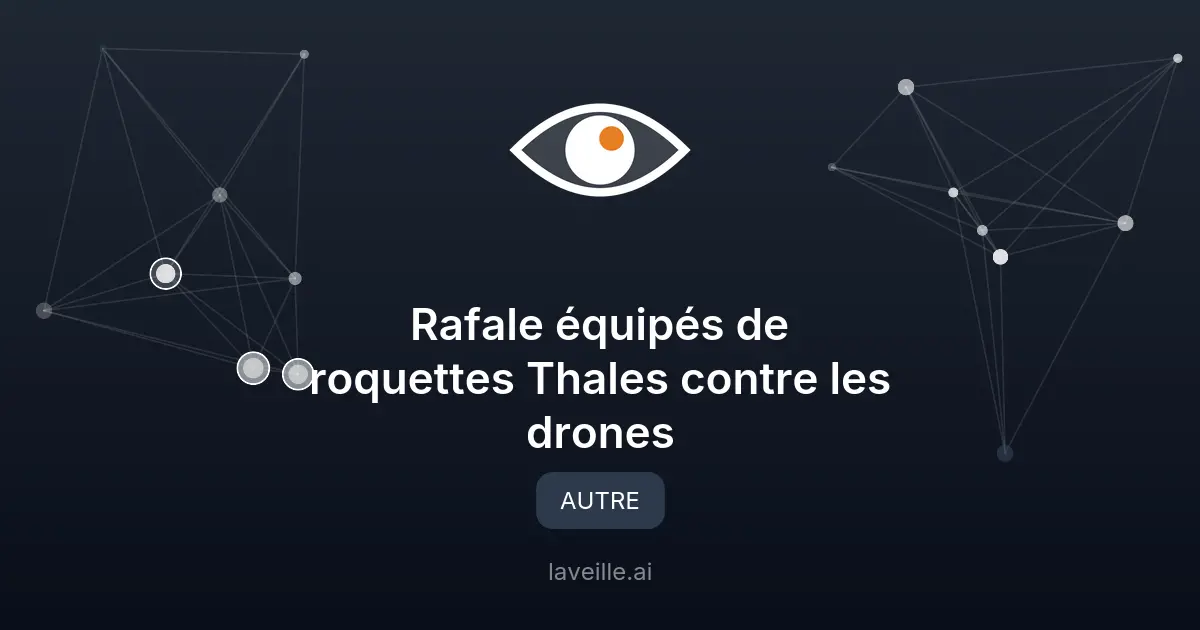 Rafale équipés de roquettes Thales contre les drones