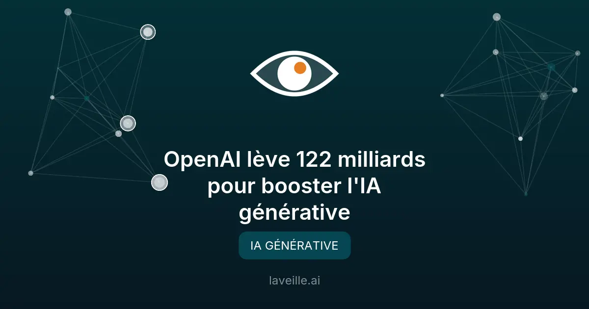 OpenAI lève 122 milliards pour booster l'IA générative