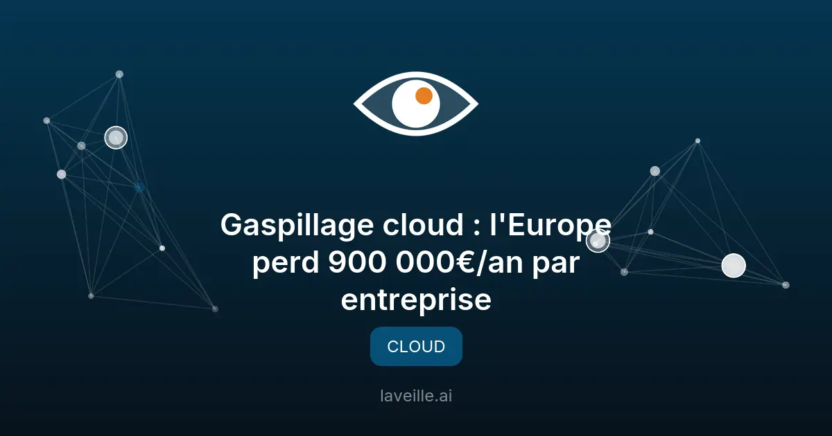 Gaspillage cloud : l'Europe perd 900 000€/an par entreprise