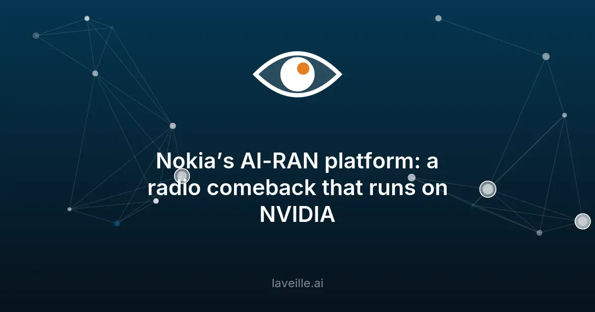 Nokia lance la première plateforme AI-RAN avec NVIDIA