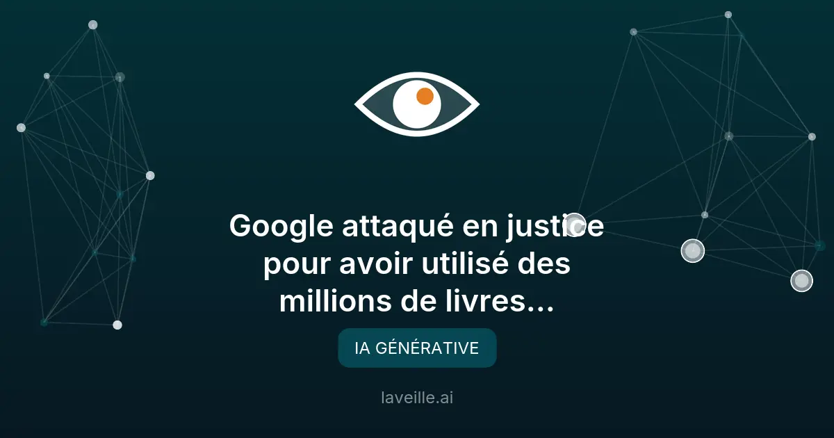 Google poursuivi pour utilisation de livres protégés dans Gemini
