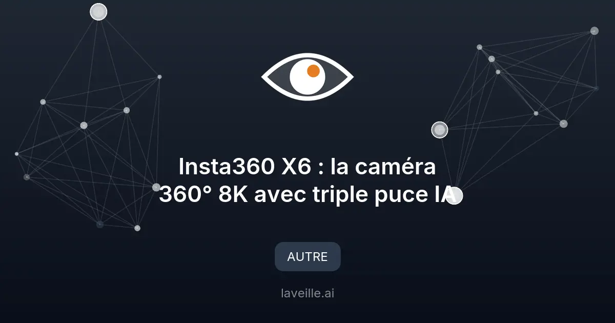 Insta360 X6 : la caméra 360° 8K avec triple puce IA