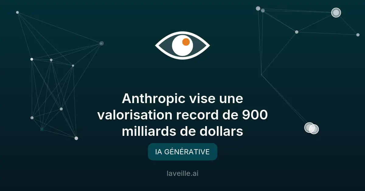 Anthropic vise une valorisation record de 900 milliards de dollars