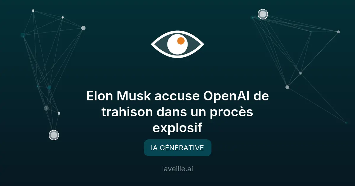 Elon Musk accuse OpenAI de trahison dans un procès explosif