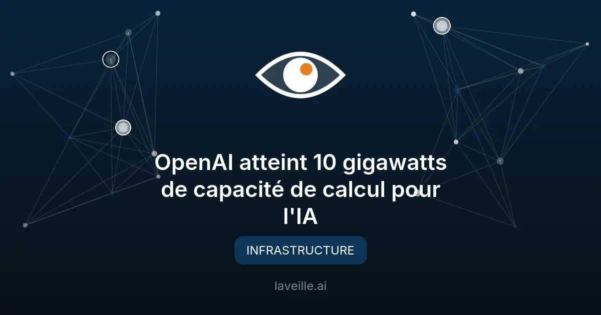 OpenAI atteint 10 gigawatts de capacité de calcul pour l'IA