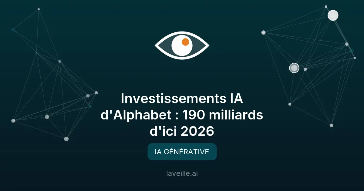 Investissements IA d'Alphabet : 190 milliards d'ici 2026