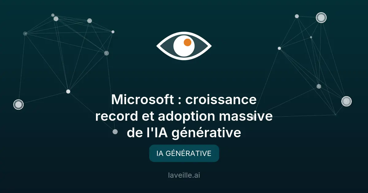 Microsoft : croissance record et adoption massive de l'IA générative