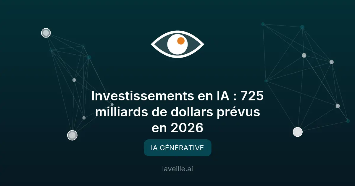 Investissements en IA : 725 milliards de dollars prévus en 2026