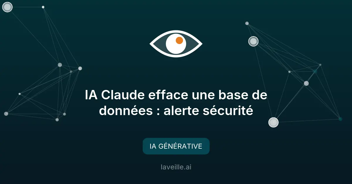 IA Claude efface une base de données : alerte sécurité