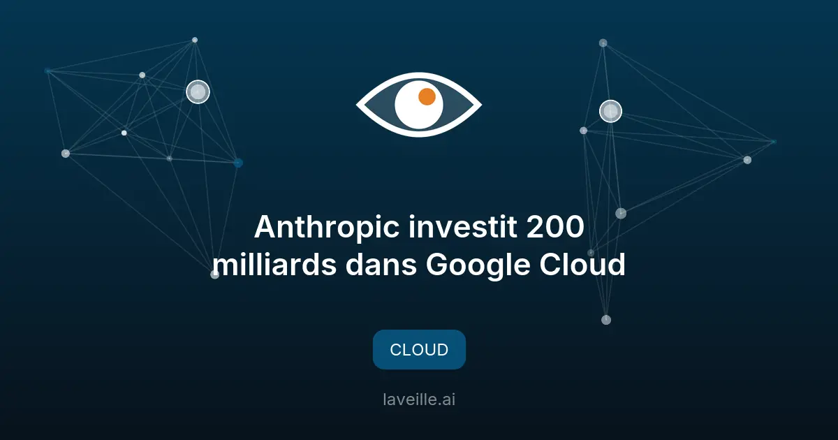 Anthropic investit 200 milliards dans Google Cloud