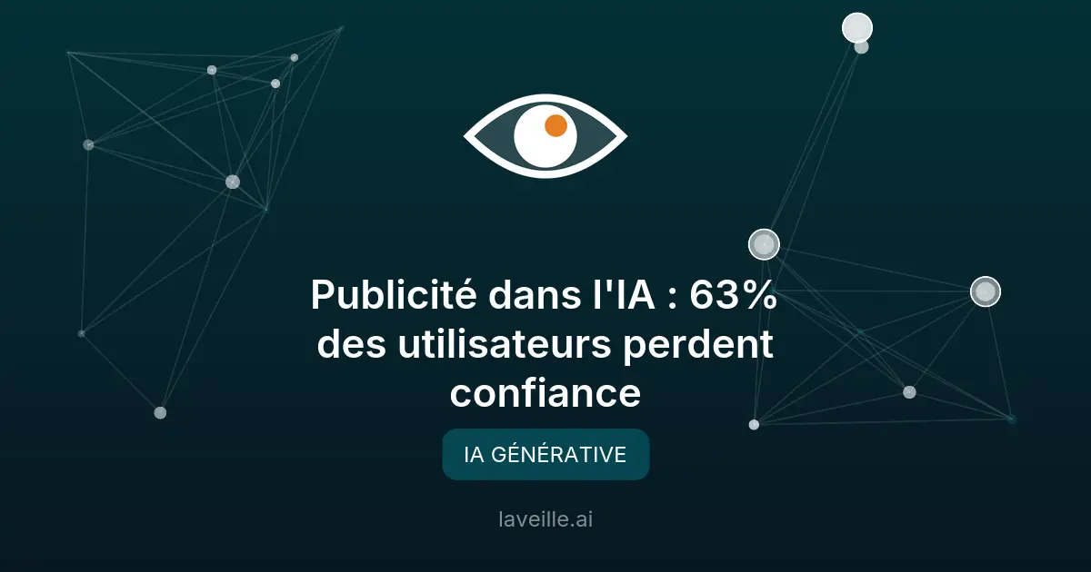 Publicité dans l'IA : 63% des utilisateurs perdent confiance
