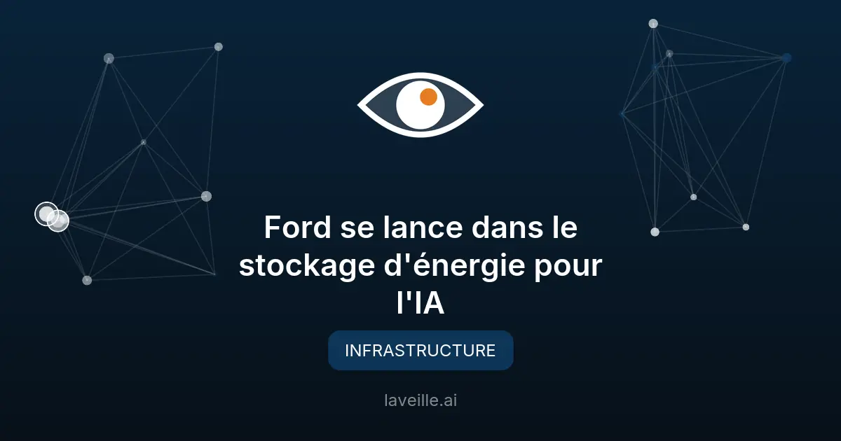 Ford se lance dans le stockage d'énergie pour l'IA