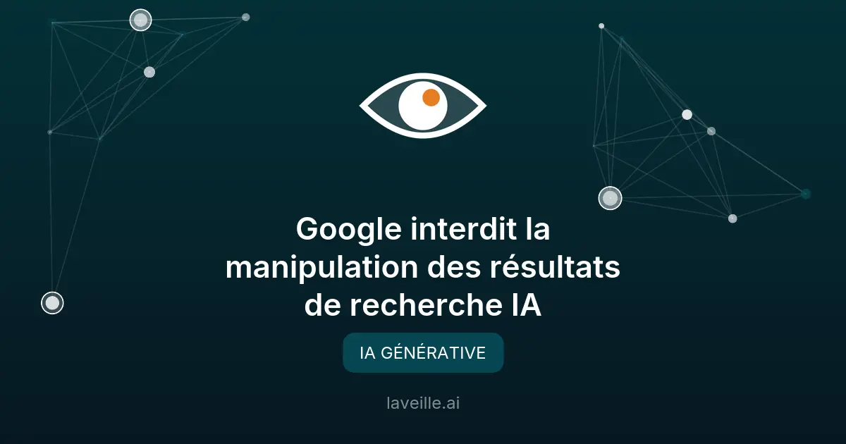 Google interdit la manipulation des résultats de recherche IA